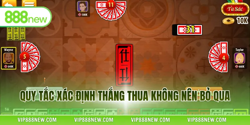 Quy tắc xác định thắng thua không nên bỏ qua